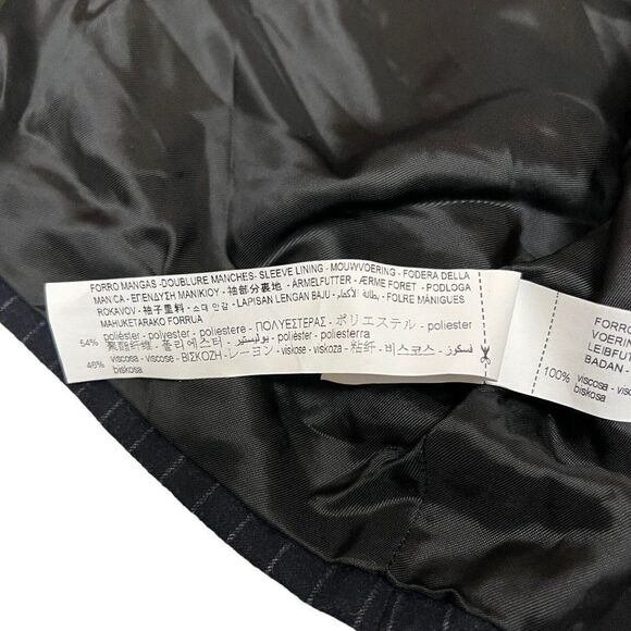 Zara Blazer Women’s XS Black‎ Pinstripe Crop Single Button Limited Edition Fall - Picture 10 of 11
